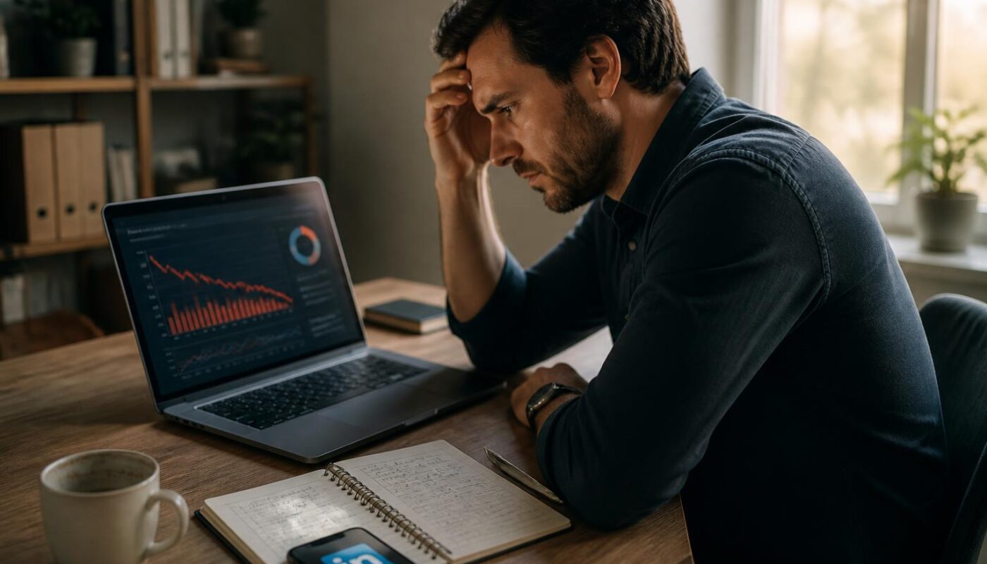 découvrez pourquoi l'engagement sur linkedin chute souvent après 1 000 abonnés et apprenez le pivot essentiel à effectuer pour relancer votre visibilité et interaction.