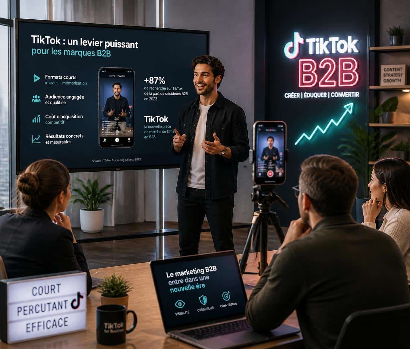 découvrez comment utiliser tiktok efficacement pour le b2b en ciblant les 3 niches où cette plateforme apporte de vrais résultats, et évitez les secteurs où son impact est limité.