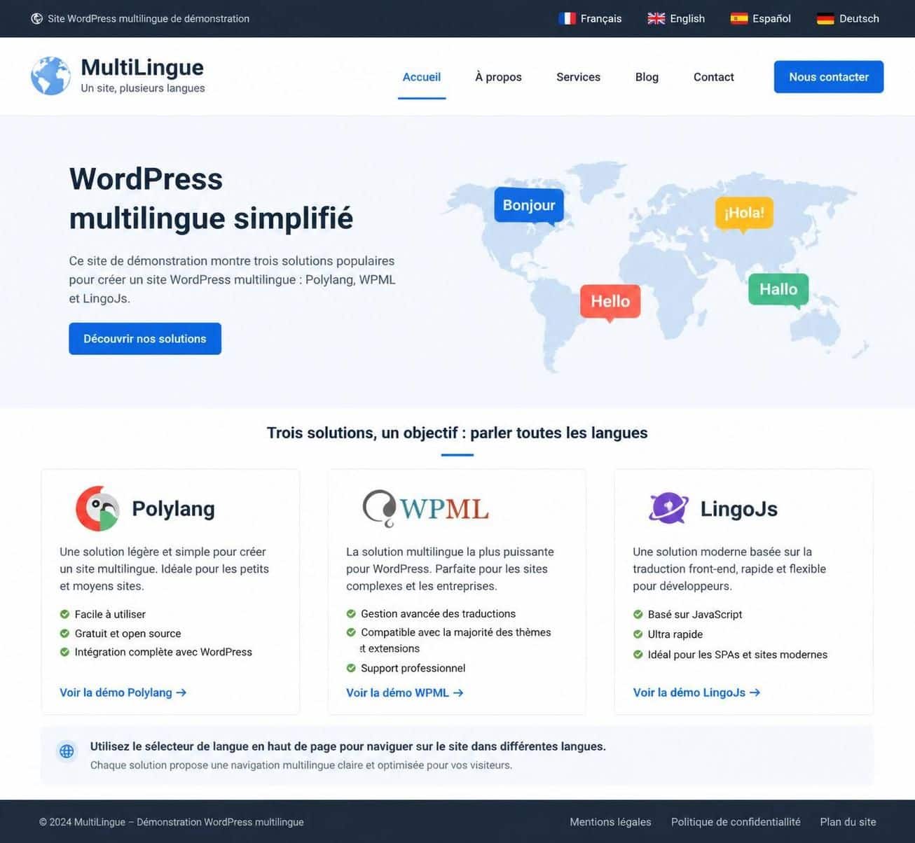 découvrez notre analyse comparative des sites multilingues avec polylang, wpml et l'utilisation de sous-domaines, basée sur l'expérience de 50 projets pour déterminer la meilleure solution.