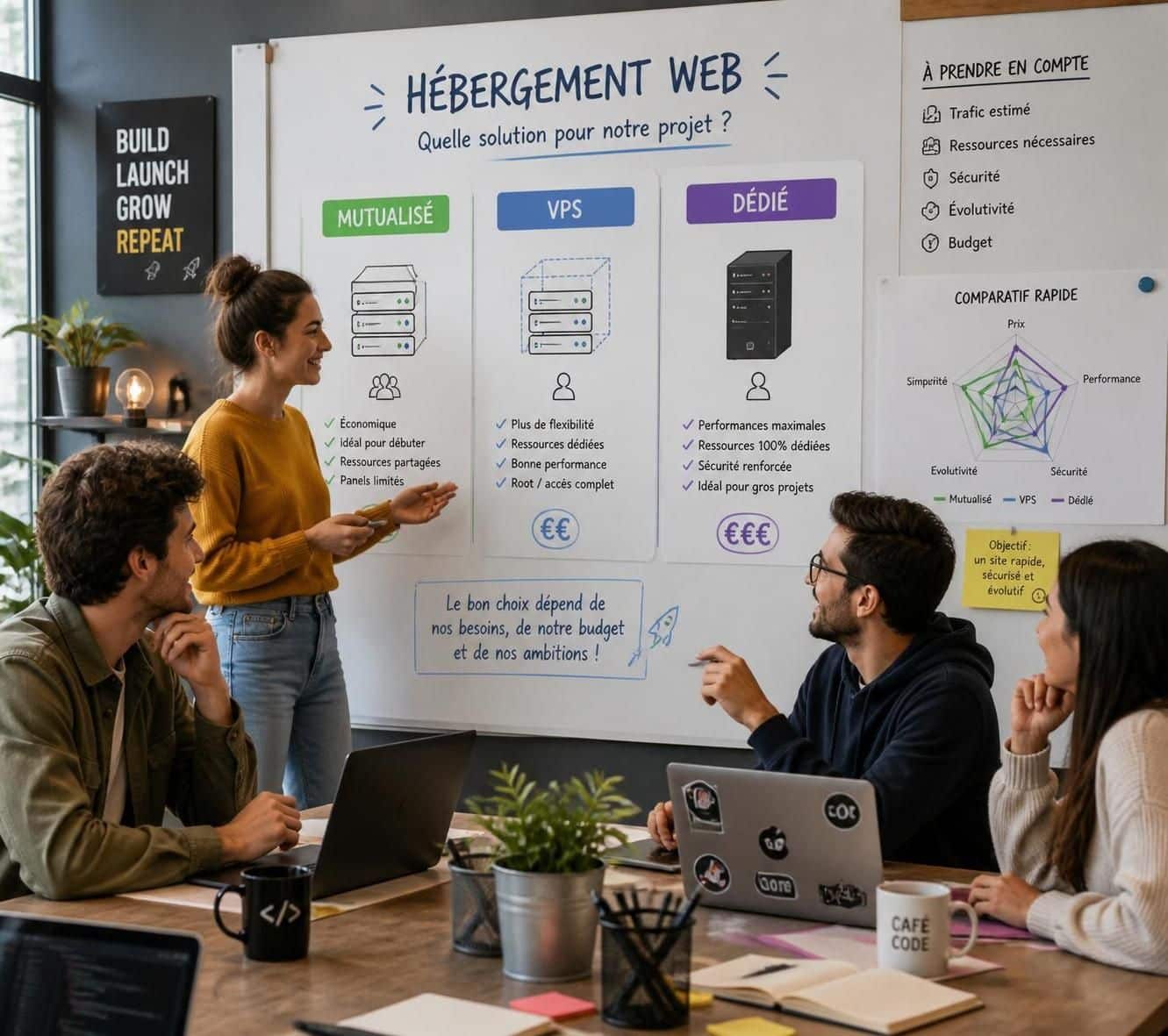 découvrez un tableau de décision simple et clair pour choisir entre hébergement mutualisé, vps ou dédié, spécialement conçu pour les non-techniciens.